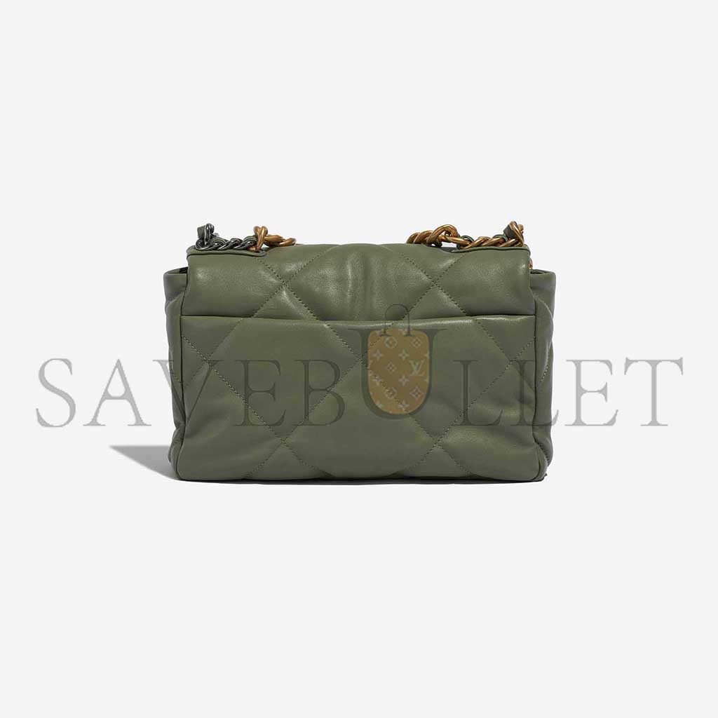 CHANEL 19 FLAP BAG LAMB GREEN AS1160 (26*16*9cm)